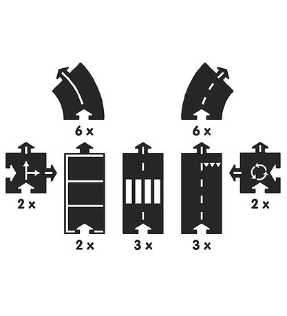 Waytoplay Car Track - 24 pcs - Highway