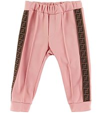 Fendi Trousers - Rose w. Logo Stripe