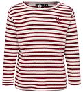Blouse Hummel - HMLRumle - Blanc/Bordeaux rayé