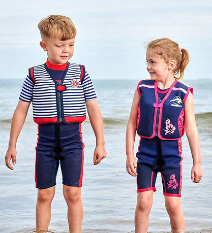 Konfidence Swim Vest - Original - Navy Hibiscus