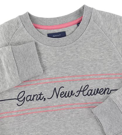 GANT Sweatshirt - Gant Script - Graumeliert