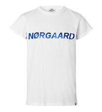 Mads Nørgaard T-shirt - Tuvina - White w. Blue
