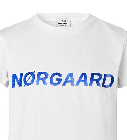 Mads Nørgaard T-shirt - Tuvina - Vit m. Blått