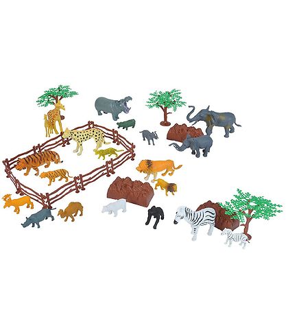 Wild Republic Bucket w. Animals - 36 pcs. - Wild Animals