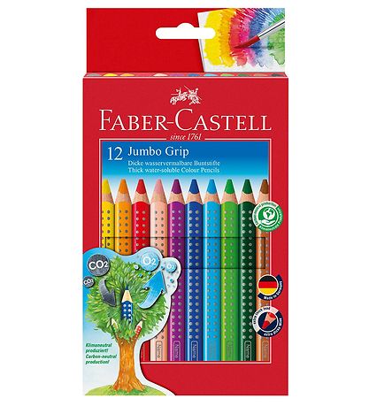 Faber-Castell Colouring Pencils - Jumbo Grip - Watercolour - 12 