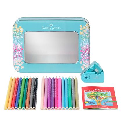 Faber-Castell Sparkle Tin Box - Colours/Tips - 20 pcs - Multicol