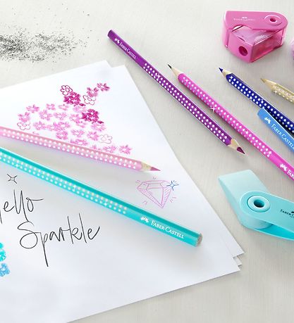 Faber-Castell Sparkle Tin Box - Colours/Tips - 20 pcs - Multicol