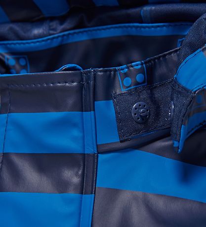 LEGO® Wear Rain Jacket - Blue/Navy Striped