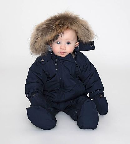 Ver de Terre Snowsuit w. Fur - Navy