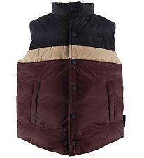 Emporio Armani Down Vest - Bordeaux/Navy w. Stripe