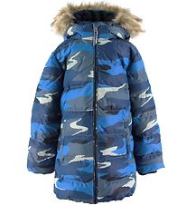 GANT Puffer Jacket - Landscape - Blue w. Waves