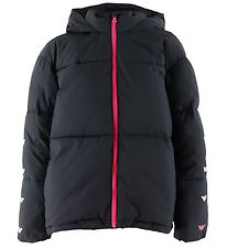 Emporio Armani Steppjacke - Schwarz m. Weiß/Pink