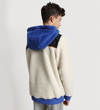 Napapijri Fleece Trui - Teide 1 - Witkap Grijs/Blauw