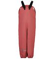 CeLaVi Rain Pants w. Suspenders - Recycled PU - Dusty Cedar
