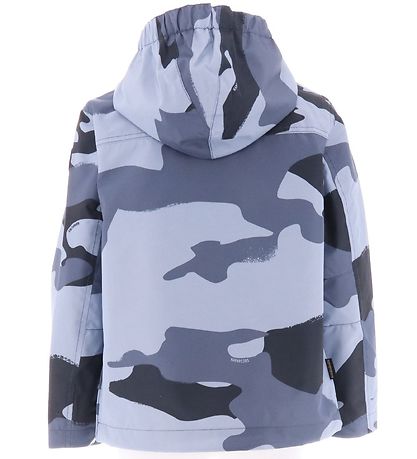 Napapijri Lightweight Jacket - Rainforest Anorak - Blue Camoufla