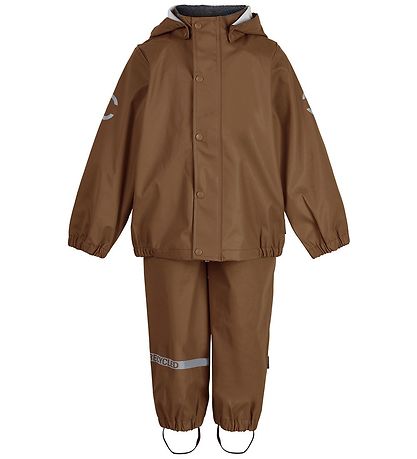 Mikk-Line Rainwear w. Suspenders - PU - Recycled - Rubber