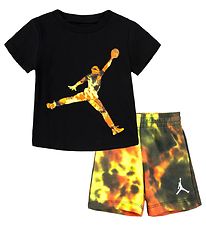 Jordan Sweat Shorts/T-shirt - Jumbo Jumpman - Team Orange/Black 