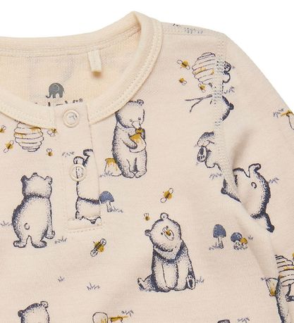 CeLaVi Bodysuit l/s - China Blue w. Bears