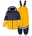 Didriksons Rainwear w. Suspenders - Waterman - Oat Yellow/Navy