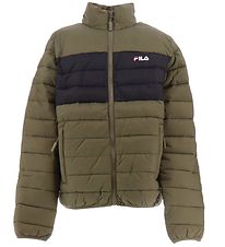 Fila Puffer Jacket - Berglern - Burnt Olive/Moonless Night