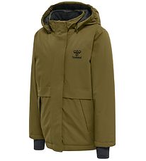 Hummel Winter Coat - hmlUrban - Dark Olive w. Shevrons