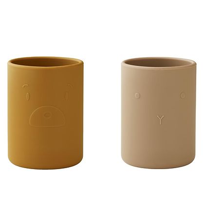 Liewood Cups - 2-Pack - Ethan - Golden Caramel/Oat Mix
