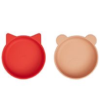 Liewood Plates - 2-Pack - Olivia - Apple Red/Tuscany Rose Mi