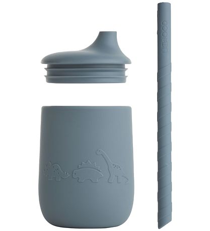Liewood Cup w. Straws - Ellis - Dino Whale Blue