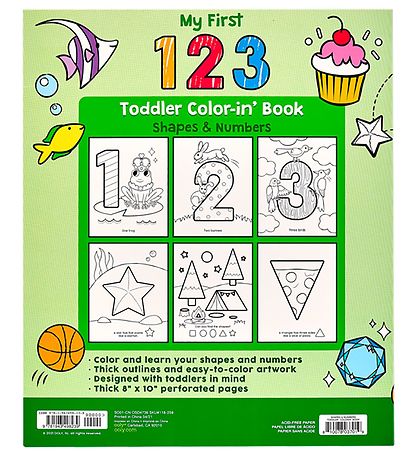 Livre de Coloriage Ooly - My First - Shapes et nombres