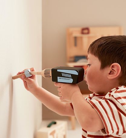 Kids Concept Tré leikfang - Verkfærahylki - Viðar