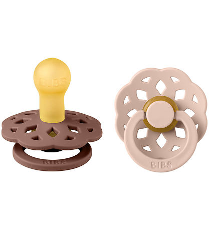 BIBS Böhmen Nappar - 2-pack - Stl. 1 - Rund - Woodchuck/Blush