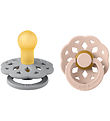 BIBS Bohemia Pacifiers - 2-Pack - Size 1 - Round - Cloud/Blush