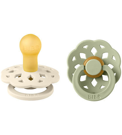 BIBS Böhmen Nappar - 2-pack - Stl. 1 - Rund - Ivory/Sage