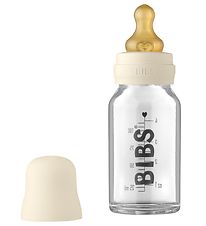 BIBS Babyflaske - Glass - Slow Flow - 110 ml - Naturgummi - Ivor