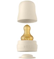 BIBS Flaskespene Sett - 5 Deler - Slow Flow - Naturgummi - Ivory