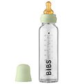 BIBS Feeding Bottle - Glass - Slow Flow - 225 mL - Natural Rubbe