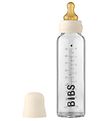BIBS Feeding Bottle - Glass - Slow Flow - 225 mL - Natural Rubbe