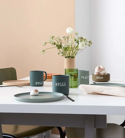 Design Letters Mug - Favourite - Cosy - Dusty Green