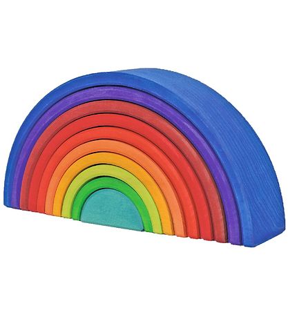 Grimms Holzspielzeug - Regenbogen - 10 Teile - Mehrfarbig
