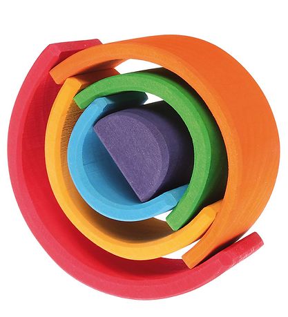 Grimms Holzspielzeug - Regenbogen - Klein - 6 Teile - Mehrfarbig
