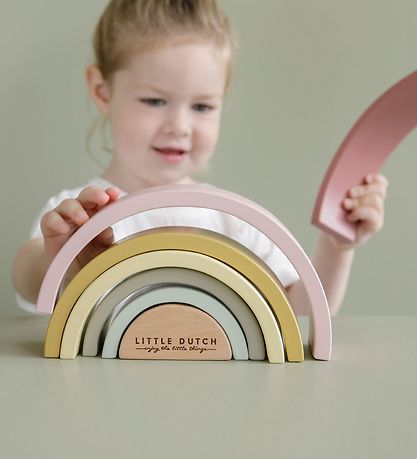 Little Dutch Stacking Blocks - Rainbow - Pink