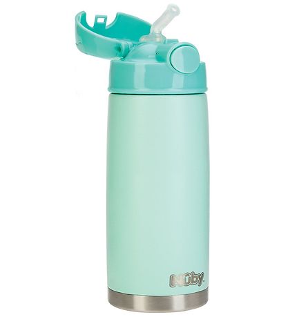 Nuby Thermo Bottle w. Straws - 420ml - Green