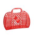 Sun Jellies Mini Folding Basket - 15x6x13 cm - Retro - Red