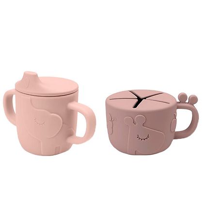 Done by Deer Drikke- og snackskopp - 2-pack - Peekaboo - Pulver