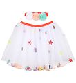 Meri Meri Costume - Tulle skirt w. Headband - White w. Sequins
