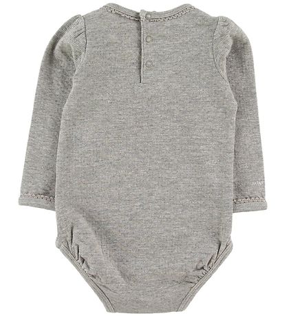 Mini A Ture X-Mas Bodysuit l/s - Maxie - Light Grey Melange