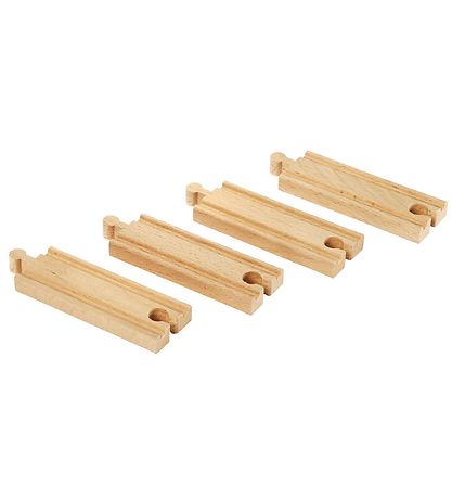 BRIO Straight Rails - 4 Parts - Card - Wood 33334