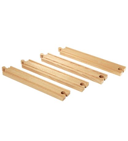 BRIO World Raka skenor - 4 Delar - Långa - Trä 33341