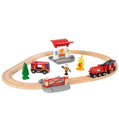 BRIO World Railway - 18 Parts - Firefighter 33815