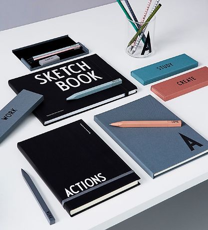 Design Letters Pencil Case - Work - Grey